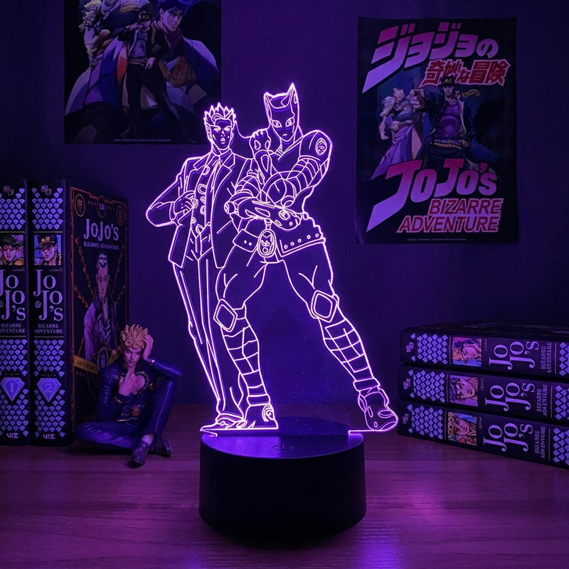 Lampe manga LED 3D JoJo's Bizarre Adventure – Yoshikage Kira & Killer Queen | Mugen Shop