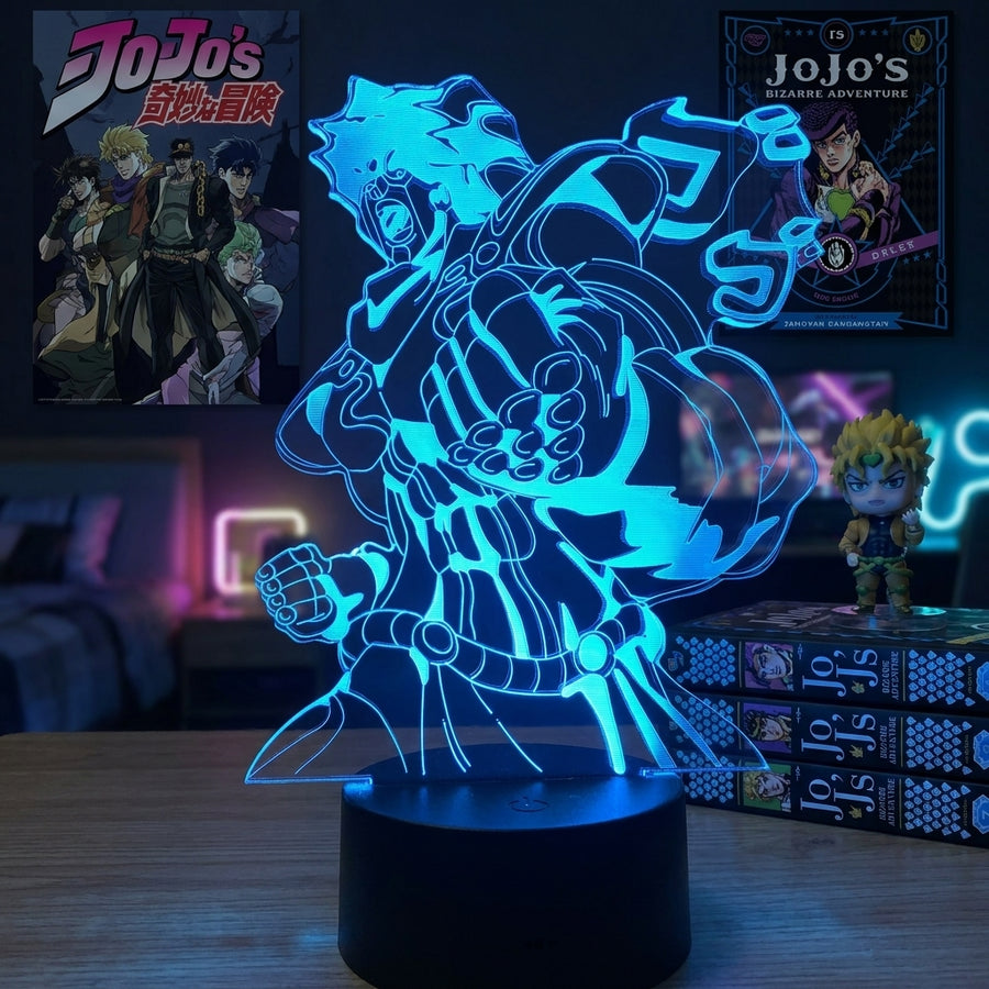 Lampe manga LED 3D JoJo's Bizarre Adventure – Star Platinum | Mugen Shop
