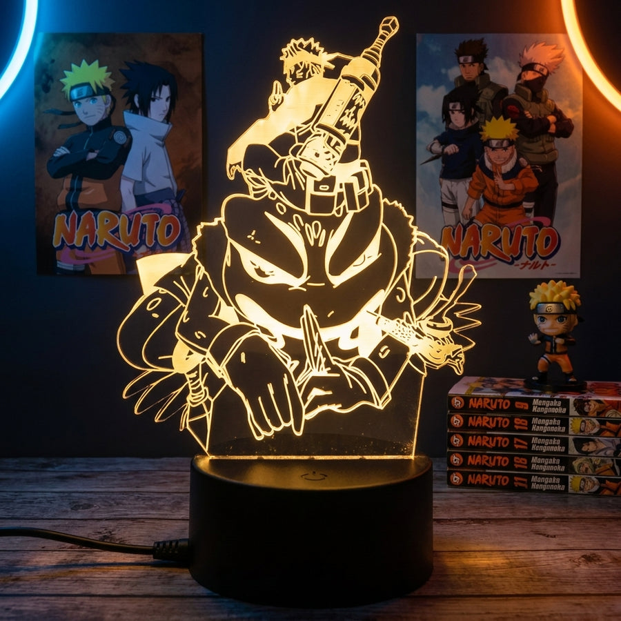 Lampe manga LED 3D Naruto – Naruto & Gamabunta | Mugen Shop