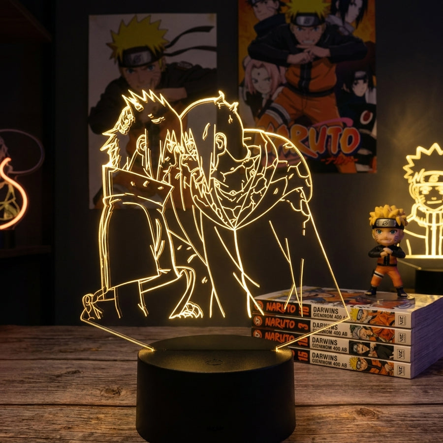 Lampe manga LED 3D Naruto – Sasuke & Itachi Uchiha | Mugen Shop