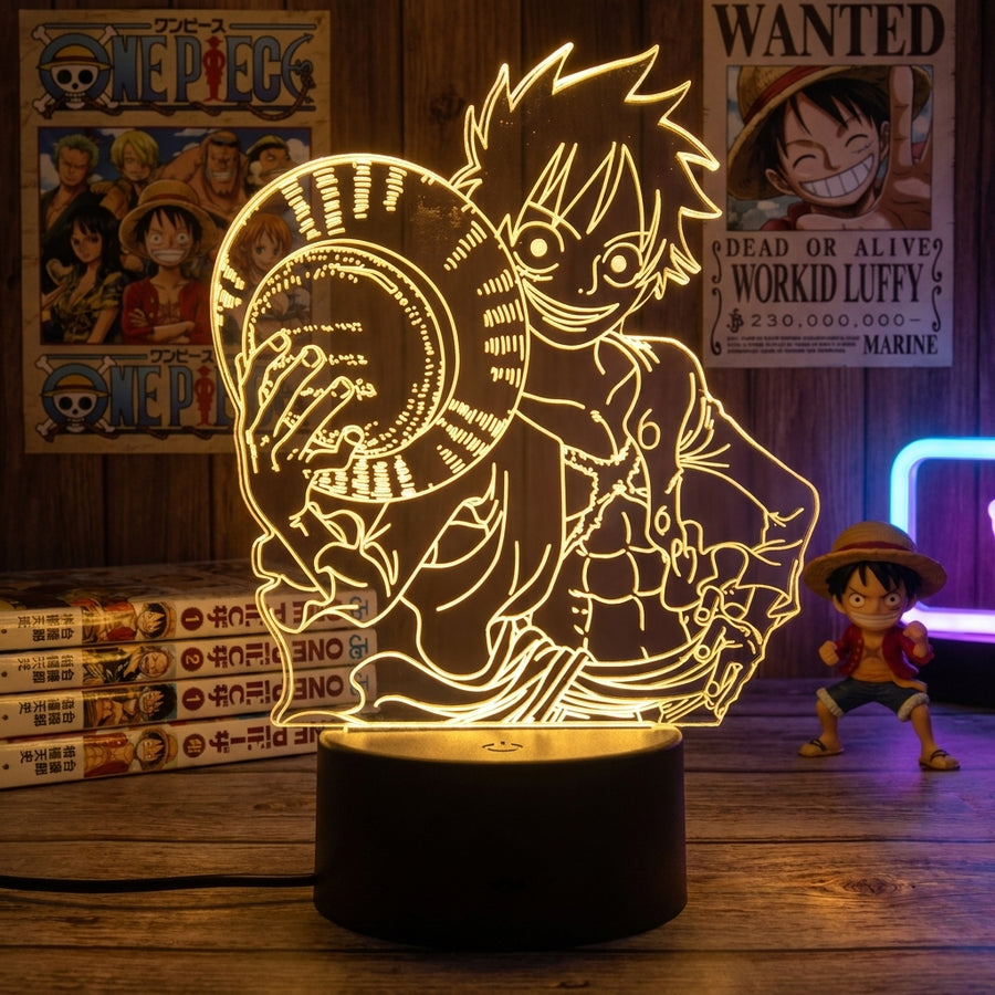 Lampe manga LED 3D One Piece – Luffy | Mugen Shop
