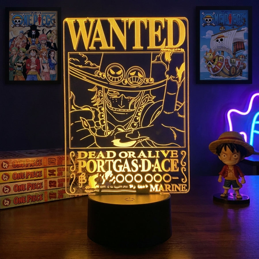 Lampe manga LED 3D One Piece – Ace | Mugen Shop