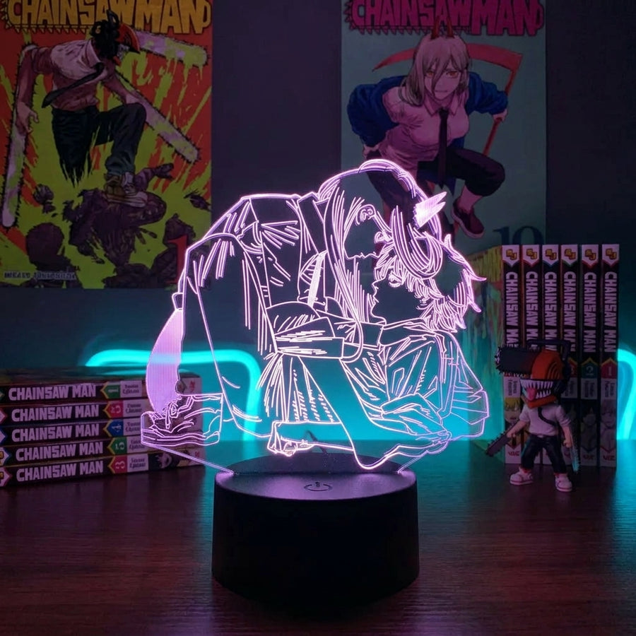 Lampe manga LED 3D Chainsaw Man – Power & Denji | Mugen Shop
