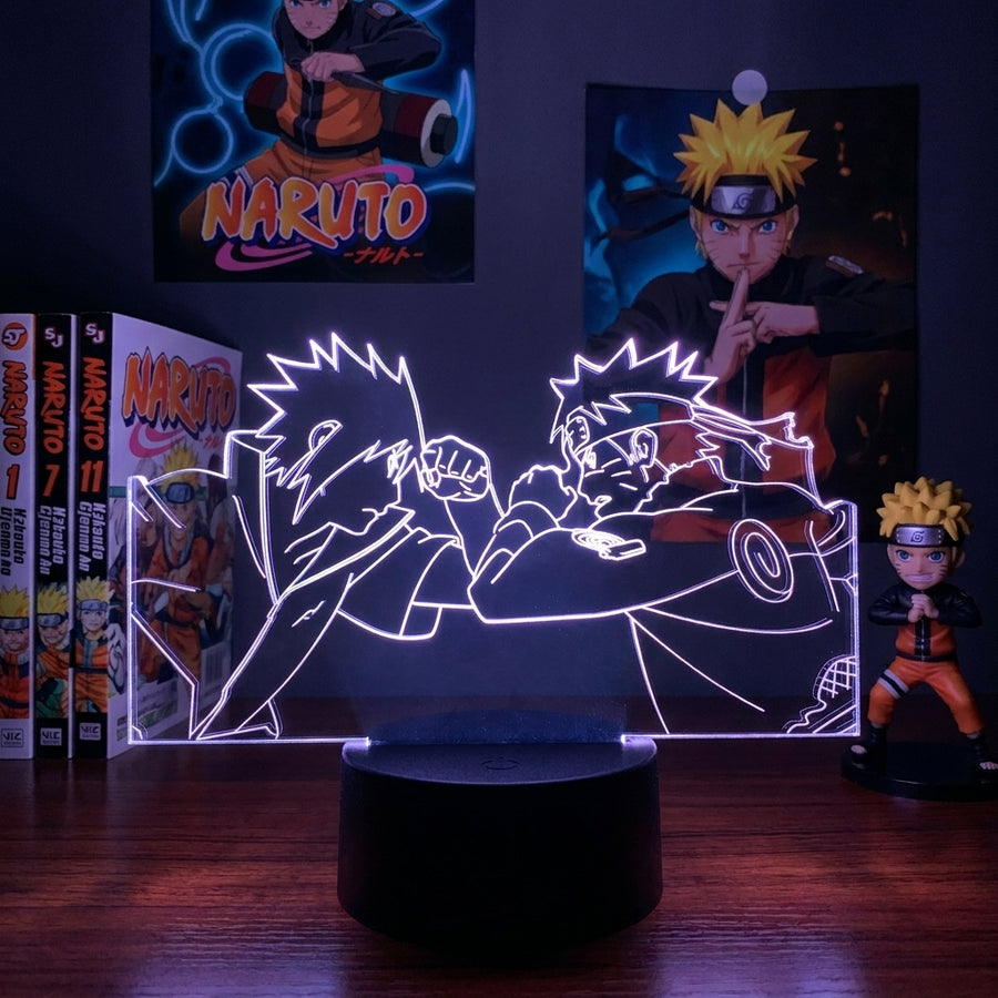 Lampe manga LED 3D Naruto – Naruto & Sasuke | Mugen Shop