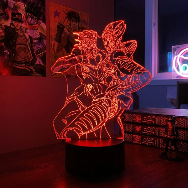 Lampe manga LED 3D JoJo's Bizarre Adventure – Giorno Giovanna & Gold Experience Requiem | Mugen Shop