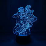 Lampe manga LED 3D JoJo's Bizarre Adventure – Giorno Giovanna & Gold Experience Requiem | Mugen Shop