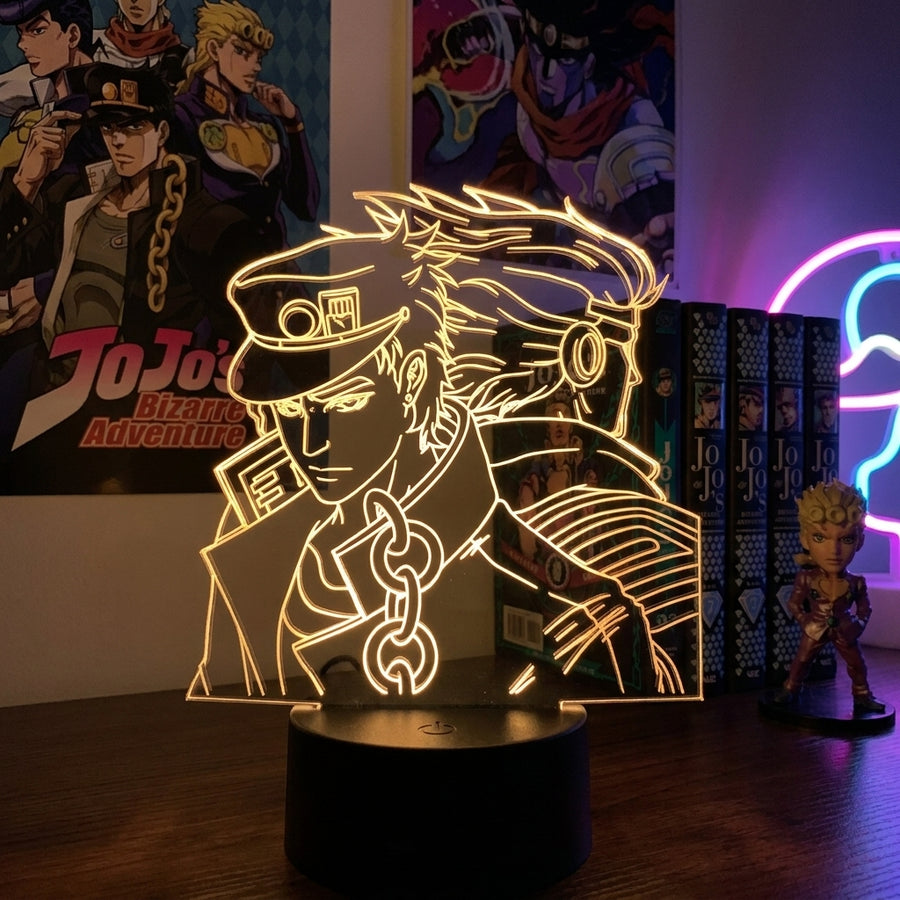 Lampe manga LED 3D JoJo's Bizarre Adventure – Jotaro Kujo & Star Platinum | Mugen Shop
