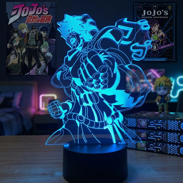 Lampe manga LED 3D JoJo's Bizarre Adventure – Star Platinum | Mugen Shop