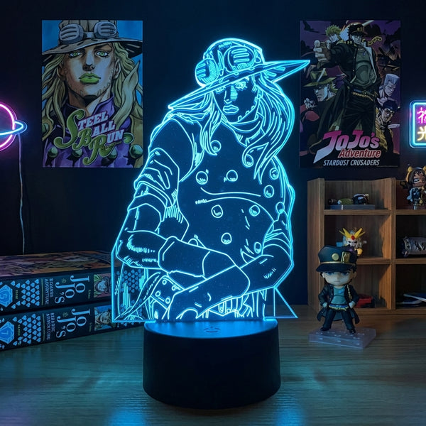 Lampe manga LED 3D JoJo's Bizarre Adventure – Gyro Zeppeli | Mugen Shop