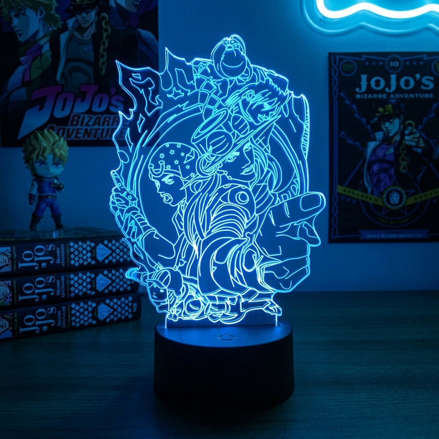 Lampe manga LED 3D JoJo's Bizarre Adventure – Johnny Joestar & Gyro Zeppeli | Mugen Shop