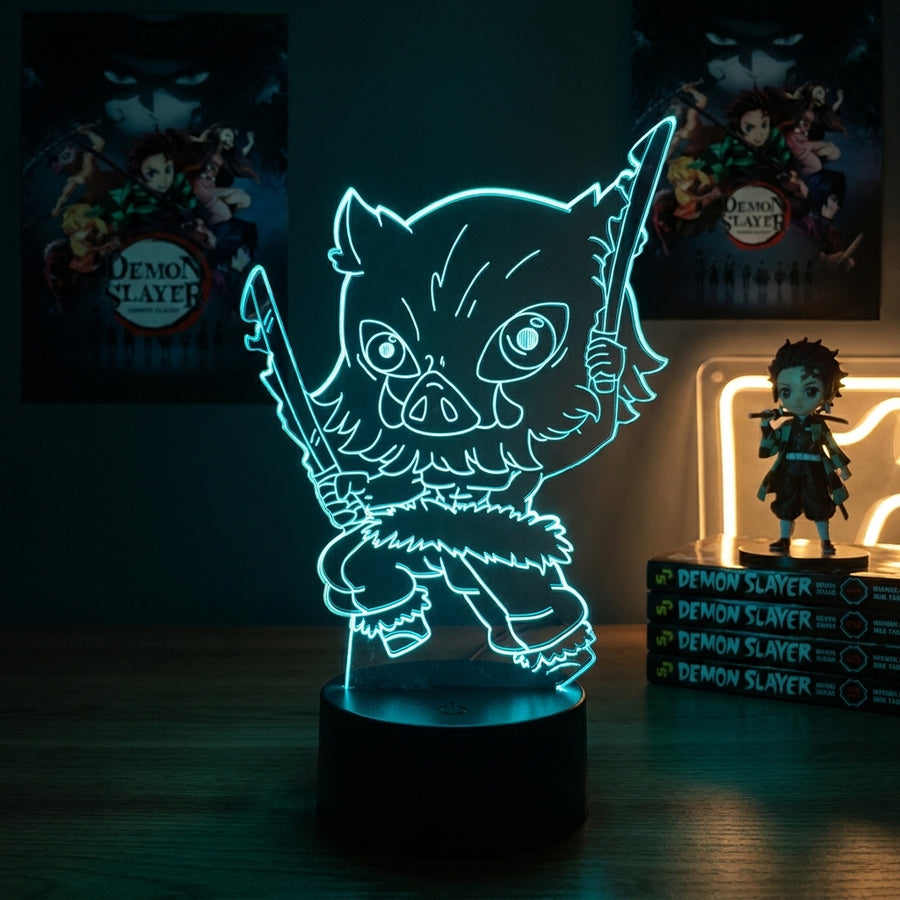 Lampe manga LED 3D Demon Slayer – Inosuke Hashibira | Mugen Shop