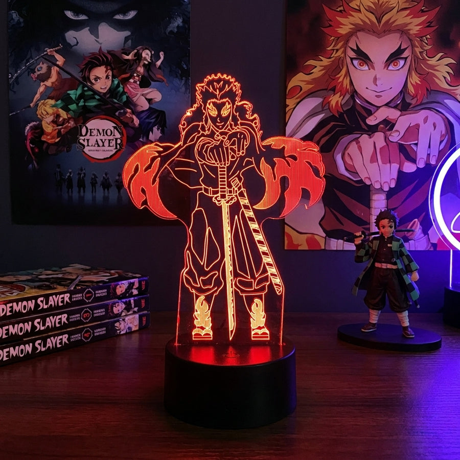 Lampe manga LED 3D Demon Slayer – Rengoku Kyojuro | Mugen Shop