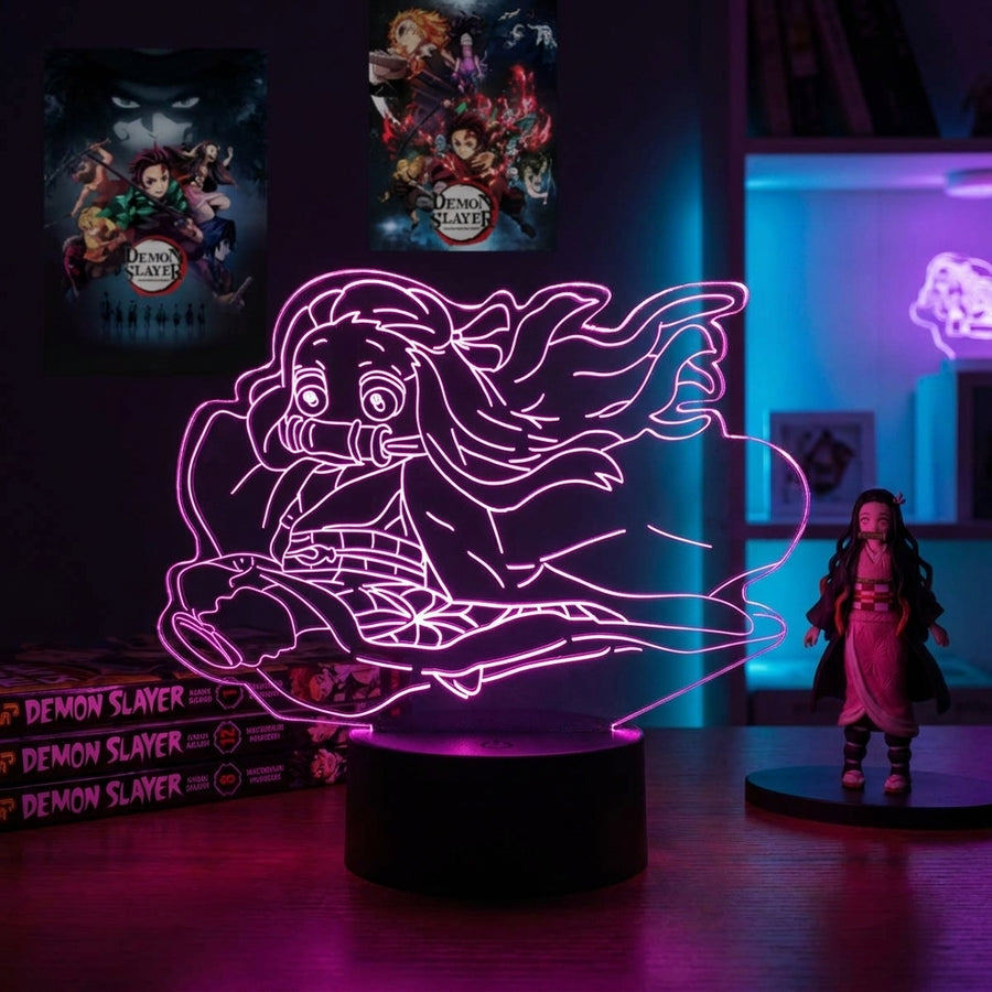 Lampe manga LED 3D Demon Slayer – Nezuko Kamado | Mugen Shop