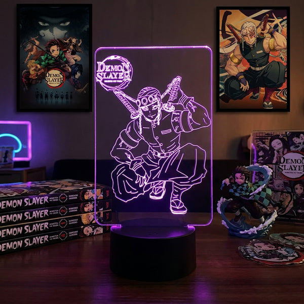Lampe manga LED 3D Demon Slayer – Tengen Uzui | Mugen Shop