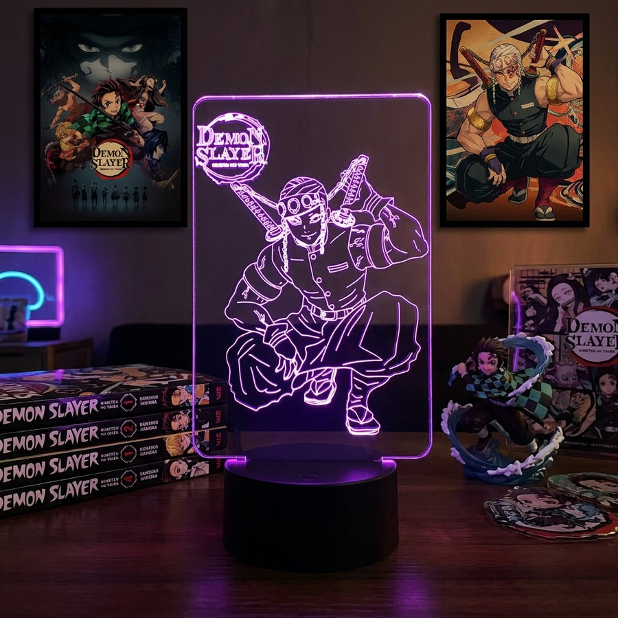 Lampe manga LED 3D Demon Slayer – Tengen Uzui | Mugen Shop
