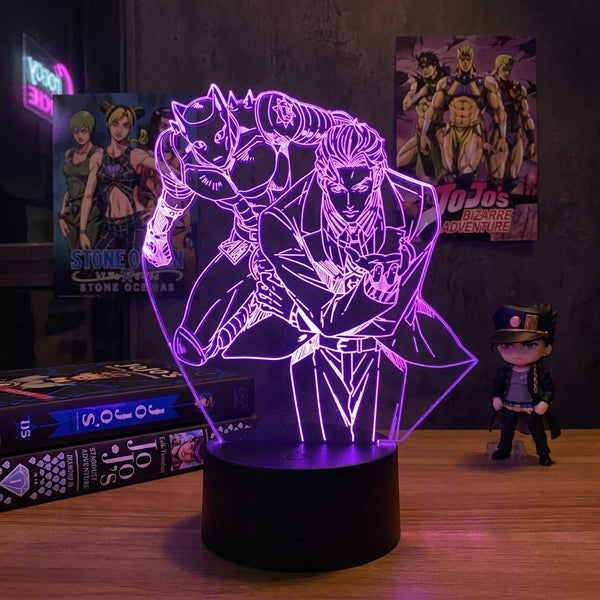 Lampe manga LED 3D JoJo's Bizarre Adventure – Yoshikage Kira & Killer Queen | Mugen Shop