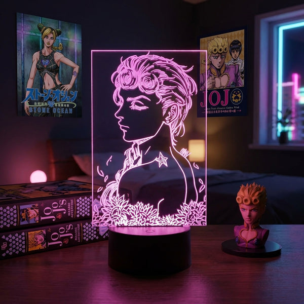 Lampe manga LED 3D JoJo's Bizarre Adventure – Giorno Giovanna | Mugen Shop