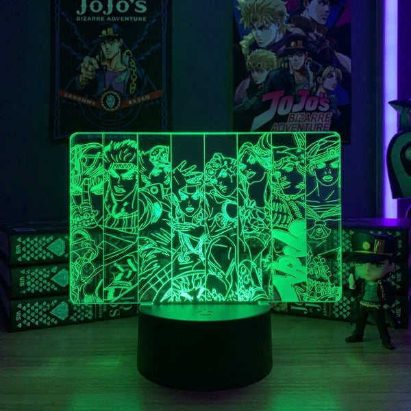 Lampe manga LED 3D Tous les JoJo | Mugen Shop