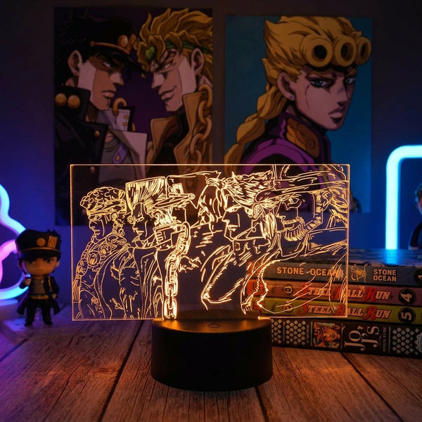 Lampe manga LED 3D JoJo's Bizarre Adventure – Stardust Crusaders | Mugen Shop