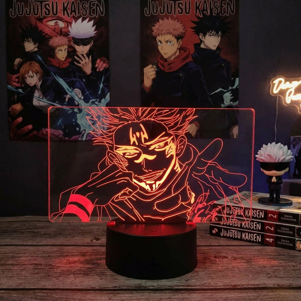 Lampe manga LED 3D Jujutsu Kaisen – Sukuna Ryomen | Mugen Shop