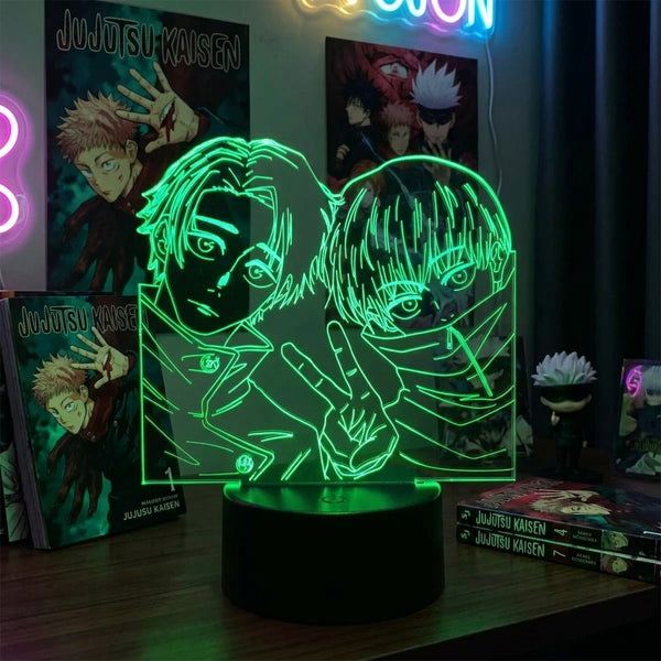 Lampe manga LED 3D Jujutsu Kaisen – Yuta & Inumaki | Mugen Shop