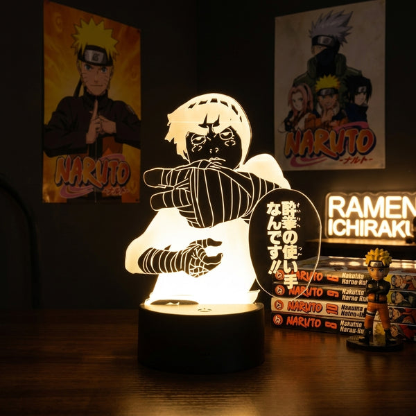 Lampe manga LED 3D Naruto – Rock Lee | Mugen Shop
