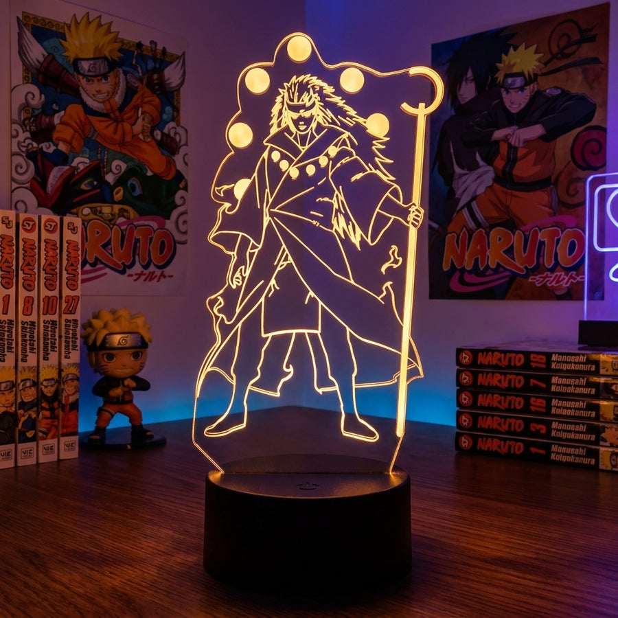 Lampe manga LED 3D Naruto – Madara Uchiha | Mugen Shop