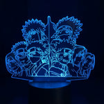 Lampe manga LED 3D Naruto – Kakashi & élèves & Minato & élèves | Mugen Shop