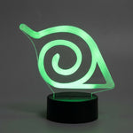 Lampe manga LED 3D Naruto – Symbole Konoha | Mugen Shop