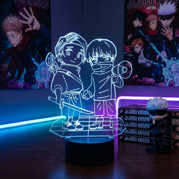 Lampe manga LED 3D Jujutsu Kaisen – Yuta & Inumaki | Mugen Shop