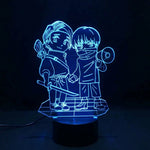 Lampe manga LED 3D Jujutsu Kaisen – Yuta & Inumaki | Mugen Shop