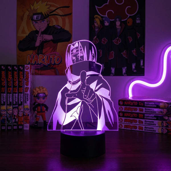 Lampe manga LED 3D Naruto – Itachi Uchiha | Mugen Shop