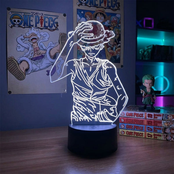 Lampe manga LED 3D One Piece – Luffy | Mugen Shop
