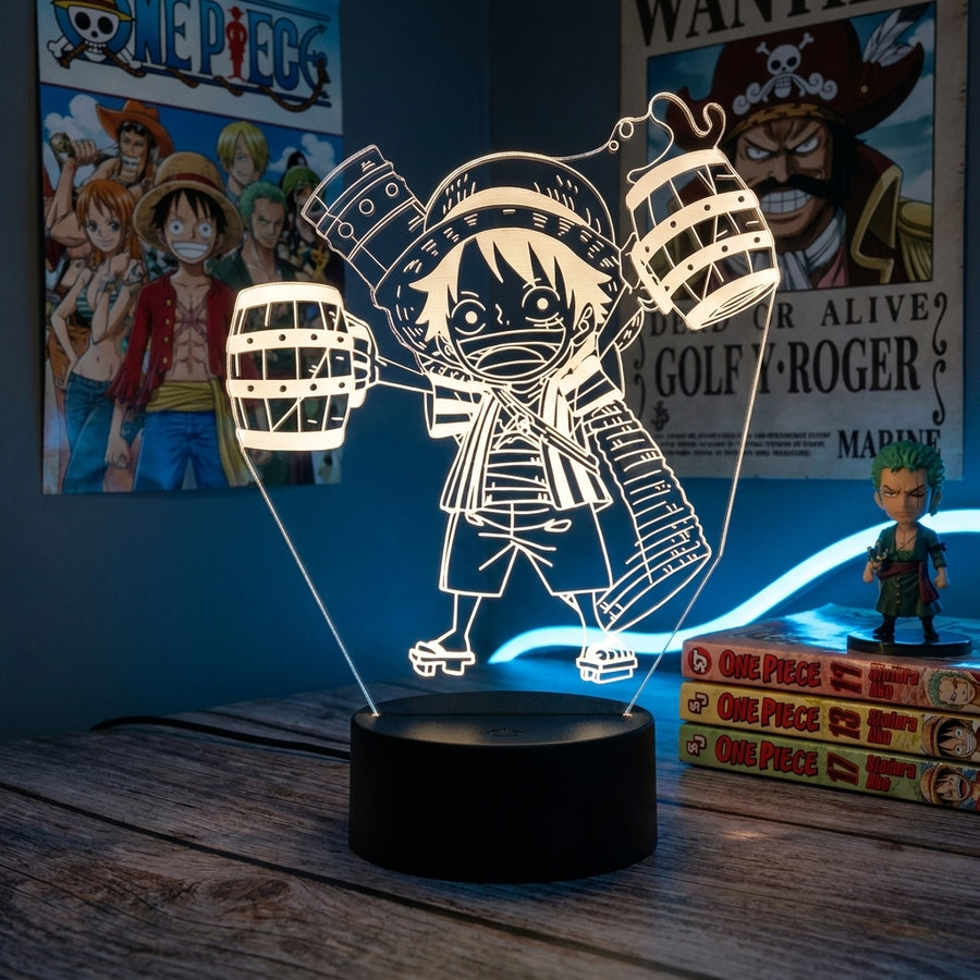 Lampe manga LED 3D One Piece – Mini Luffy | Mugen Shop