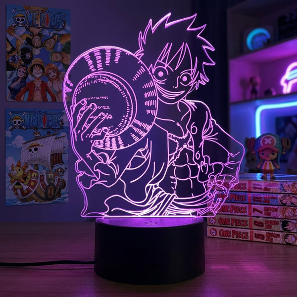 Lampe manga LED 3D One Piece – Luffy | Mugen Shop