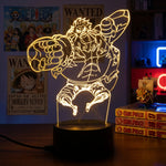 Lampe manga LED 3D One Piece – Luffy Gear 4 | Mugen Shop