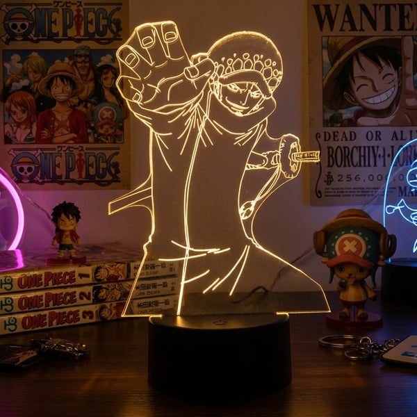 Lampe manga LED 3D One Piece – Trafalgar D. Water Law | Mugen Shop