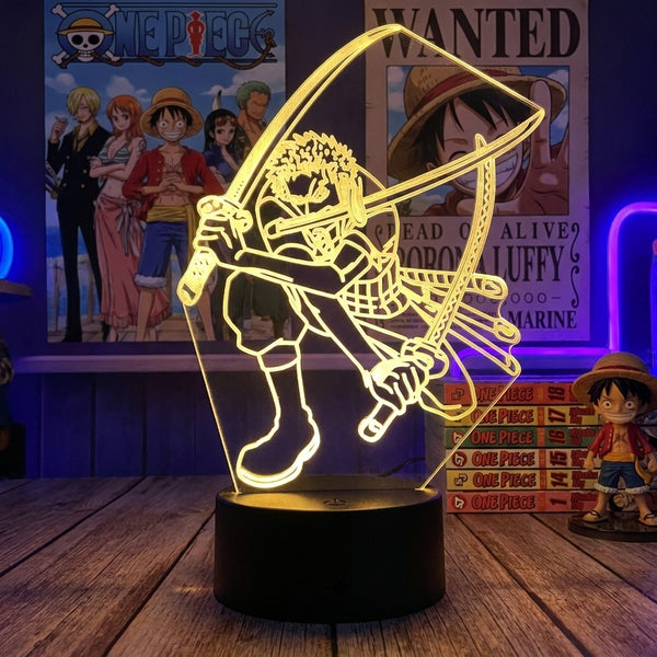 Lampe manga LED 3D One Piece – Zoro | Mugen Shop