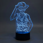 Lampe manga LED 3D One Piece – Luffy | Mugen Shop