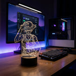 Lampe manga LED 3D One Piece – Luffy | Mugen Shop