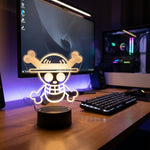 Lampe manga LED 3D One Piece – Drapeau Mugiwara | Mugen Shop