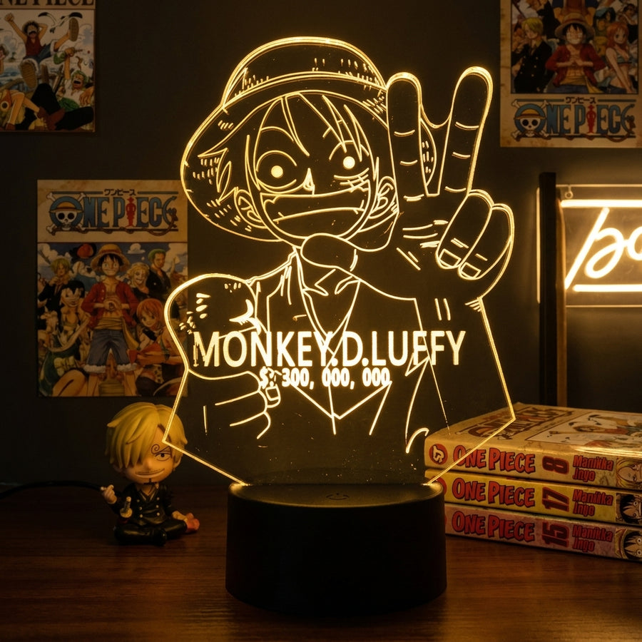 Lampe manga LED 3D One Piece – Luffy | Mugen Shop