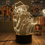 Lampe manga LED 3D One Piece – Ace | Mugen Shop