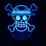 Lampe manga LED 3D One Piece – Drapeau Mugiwara | Mugen Shop