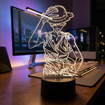 Lampe manga LED 3D One Piece – Luffy | Mugen Shop