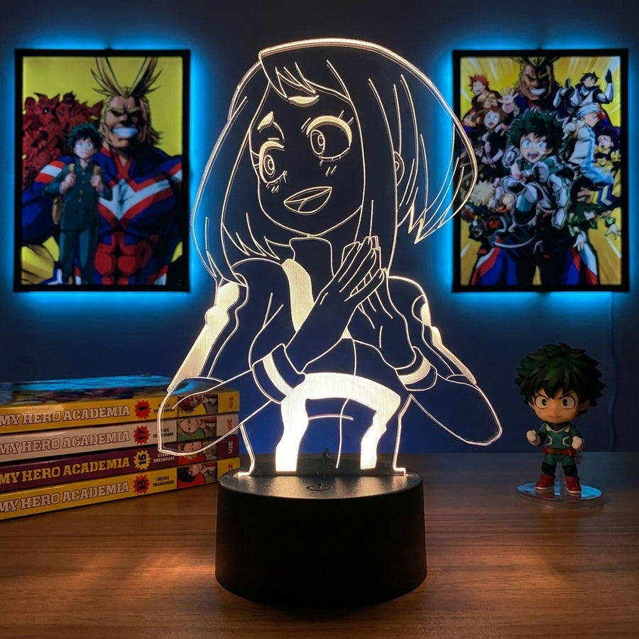 Lampe manga LED 3D My Hero Academia – Ochaco Uraraka | Mugen Shop