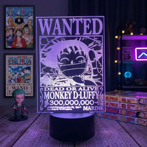 Lampe manga LED 3D One Piece – Luffy | Mugen Shop