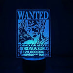 Lampe manga LED 3D One Piece – Zoro | Mugen Shop