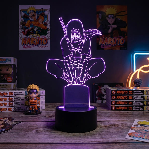 Lampe manga LED 3D Naruto – Itachi Uchiha | Mugen Shop