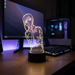 Lampe manga LED 3D Chainsaw Man – Makima | Mugen Shop